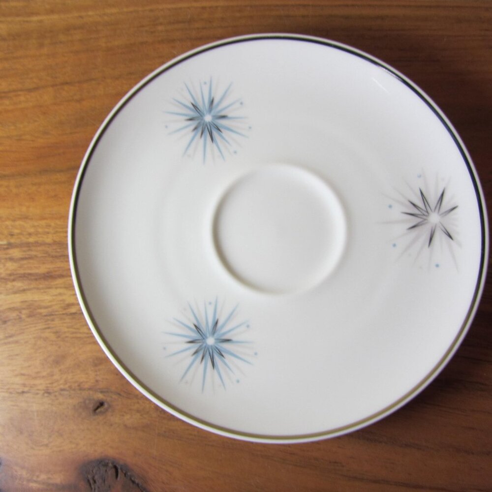 3 for $24 - MCM atomic starburst celestial plate saucer Easterling (W4231)